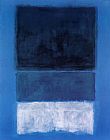 Mark Rothko Canvas Paintings - No 14 White and Greens in Blue